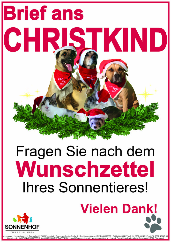 Brief ans Christkind Plakatvorlage